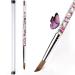 HEVAENS Acrylic Nail Brush for Acrylic Powder Liquid Manicure Pedicure 1pcs Professional Acrylic Nails Round Acrylic Nail Art Brush with Liquid Butterfly Glitter Handle # Size 10 Size 10 Pink