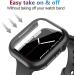 2 Pack Smiling Case with Tempered Glass for Apple Watch Series 9/8/7 45mm - Matte Black - Buy Online on SooperMarket.com