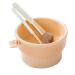 AWOCAN 3-in-1 Makeup Brush Cleaner Bowl Foldable Portable Cleaning Tool for Brushes Powder Puffs Sponges (beige)