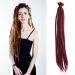 Noblife 10pcs 50cm Burgundrot Dreadlock extensions one-sided crocheted synthetic dreadlocks accessories jamaica punk hip-hop reggae hair braoid faux locs for fashion men women