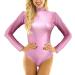 Buy Women's Metallic Liquid Glossy Long Arm Dance Leotard | Stylish Black Jumpsuit for Ballet & Gymnastics - International Shipping Available - Buy Online on SooperMarket.com