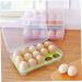 Mikikit Egg Storage Container 2pcs 10 Eggs Storage Container Egg Cartons Portable Egg Holder Egg Tray Refrigerator re-usable Green 24.5*10.5*7cm - Buy Online on SooperMarket.com