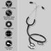 Buy Micro Shine Adjustable Stethoscope for Doctors & Medical Students - Lightweight Flexible Tube & Soft Ear Knobs (Black) - Best Quality for Optimal Performance - Buy Online on SooperMarket.com
