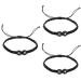 SHERCHPRY 3pcs Black and White Heart Bracelet rope bracelets heart bracelet for couples Beads Heart Bracelet Matching friendship bracelet lovers universal black rope the Letter Is Acrylic