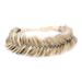 DIGUAN Wide Fishtail 2 Strands Synthetic Hair Braided Headband Classic Chunky Plaited Braids Elastic Stretch Hairpiece Women Girl Beauty accessory 59g Bohemian (Light Highlighted)