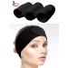 Queta Hair Band for Makeup - Adjustable Terry Cloth Headband with Velcro Fastener - 3PCS Black - Perfect Cosmetic Hair Protection - Buy Online on SooperMarket.com