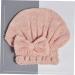 MAGICLULU Coral Fleece Hair Drying Cap Fast Drying Cap Shower Water Absorption Hair Cap Pink Princess Hat Hedging - Buy Online on SooperMarket.com