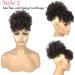 Afro Puff Drawstring Ponytail with 2 Bangs Afro High Puff Bun with Spring Curl Bangs and Afro Puff Bangs Clip in Hairpieces Pineapple Updo Ponytail with Bangs(2#) 1 ponytail+ 2 bangs #2 - Buy Online on SooperMarket.com