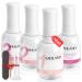 Saviland 8Pcs Dip Powder Liquid Set - 15ml/0.5oz Dip Powder Base and Top Coat  Actiator  Brush Saver  Nail File Nail Accessories for Dip Powder Nail Set A2-8 PCS Dip Powder Liquid Set