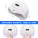 168W Led UV Nail Lamp for Quick-Drying Gel Nails | 10s 30s 60s 99s Timer | Home & Salon Use - White - Buy Online on SooperMarket.com