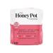 The Honey Pot Company - Postpartum Pads with Wings - Full Coverage - Herbal Infused w/Essential Oils for Cooling Effect  Organic Cotton Cover  & Ultra-Absorbent - Postpartum Essentials - 12ct