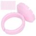 Eyelash Extension Glue Ring Cup 1.5cm / 0.6in Stable Wearing Easy To Wear Eyelash Glue Ring Cup Strong Flexibility for Professional Use(Pink 100 pcs a pack)