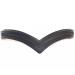 15" / 16" / 17" Empty Channel Browband V Shape Black 16"