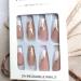 French Tip Press on Nails - Long Gold Foil Square Shape Reusable Gel Nails - 24 Pcs Glossy Nude Stick-On Nails for Women & Girls - Buy Online on SooperMarket.com