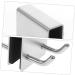 Hemoton Shower Hook 2pcs Glass Door Hook Wreath Hanger Coat Hangers Towel Hooks Black Hat Hooks Cabinet Door Coat Hook - Buy Online on SooperMarket.com