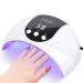 UV Nail Lamp Nail Dryer 54W UV Lamps for Gel Nails Nail UV Lamp Led Nail Lamp with 3 Timer Auto Sensor LCD Screen USB Plug Gel Nail Curing Lamp Led Gel Nail Lamp Nail Dryer White