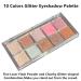 Go Ho 10 Color Glitter Eyeshadow Palette - High Pigmented Korean Makeup for Stunning Diamond Eyes - Waterproof Galaxy Sky Sparkle Shades - Buy Online on SooperMarket.com