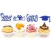 JINGLING Graduation Cake Toppers 24 Piece Graduation Cupcake Toppers Glitter Class of 2023 Graduation Caps Cupcake Picks for Party Cake Decorations Blue - Buy Online on SooperMarket.com