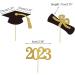 48pcs 2023 Graduation Cupcake Toppers Baking Decoration Exquisite Grad Cap Set Appetizer Picks For Graduation Party Graduation Toppers 2023 - Buy Online on SooperMarket.com