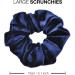 Premium Velvet Classic Hair Ties - 2pcs Plain Navy | Luxurious Hair Bands for Updo Ponytail Scrunchies - Buy Online on SooperMarket.com