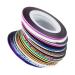 Nail Striping Tape Nail Art Striping Decals Nail Line Sticker DIY Nail Tip Decoration 32PCS Nail Striping Tape