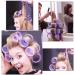 Jumbo Hair Rollers Set Hair Rollers Self Grip Curlers For Long Hair No Heat Curlers Heatless Hair Rollers With Clips & Comb 24 Packs (Purple 24Pcs) - Buy Online on SooperMarket.com