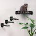 Cat Hammock with 3 Steps - Wall Mounted Cat Climbing Shelf & Scratching Post - Indoor Cat Shelves and Perches - Plush Covered - Black - Buy Online on SooperMarket.com