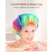 Buy Mikimini XL Shower Hood for Women | Waterproof Double-Lined 2-Pack | Soft & Fashionable Rainbow Design for Long Hair - Buy Online on SooperMarket.com