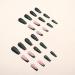 Green Rhinestone French Tip Press on Coffin Nails - Medium Full Cover Glitter Acrylic False Nails for Women - Buy Online on SooperMarket.com