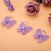 24pcs Purple Christmas Butterfly Ornaments - Glitter Mesh Wire Decor for Wedding Party, Clothing, Wall & Tree DIY Supplies - Buy Online on SooperMarket.com