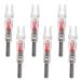 GUGA 6Pcs Lighted Nocks for Arrows with .244"/6.2mm Inside Diameter.Automatic Light Up When Shooting red