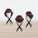 2 Pack Portable Wig Holder Stands - Foldable Short Wig Display for Easy Storage - Black Plastic - Buy Online on SooperMarket.com