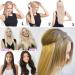 Wire in Hair Extensions No Clip in Curly Wavy Hairpieces Invisible Natural Hair Extension 20" - Dark Brown - Buy Online on SooperMarket.com
