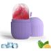 Ice Roller for Face and Eyes Gua Sha Massage Face Roller Ice Mould Reusable Facial Beauty Ice Roller Skin Care Tools for Brighten Skin Eye Puffiness Treatment (Purple)