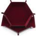 Folding Hexagon Dice Tray with Red Velvet Rolling Surface - Perfect for DND Dice Games and Storage - Buy Online on SooperMarket.com