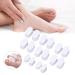 Anggrek Gel Toe Separators - 8 Pairs Silicone Toe Separators for Pain Relief and Hallux Valgus Corrector - Reduce Friction Between Toes - Sizes Small to Large - Buy Online on SooperMarket.com