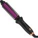 Small Curling Brush Iron 3/4 Inch Barrel Dual Voltage Brush Curling Iron for Short Long Hair Curling Brush Heated Tourmaline Ceramic Barrel 20MM-BLACK