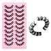 10 Pairs of 3D Russian False Eyelashes DD Curved Thick Chemical Fiber Lifelike Lashes (black)