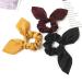 Satin Silk Scrunchies with Bunny Ear Bow - Elegant Hair Ties for Ponytails - Buy Online on SooperMarket.com