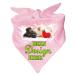 Dog triangular scarf personalized with your desired motif (color: pink) (size 1 (55 cm)) 55 x 18 pink