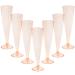 Homy Feel Rose Gold Glitter Plastic Rose Gold Wine Glasses 30 Pack 5OZ Champagne Flutes Disposable for Party Plastic Champagne Flutes Mimosa Bar Glasse