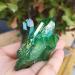 Home Decoration Crystal 100g Natural Green Angel Halo Quartz Crystal Cluster Titanium Coated Quartz Cluster electroplated Stone Suitable for Home Office Decoration - Buy Online on SooperMarket.com
