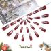 Vatocu Christmas False Nails - Long Xmas Press on Nails with Snowflakes Glitter - 24pcs Ballerina Acrylic Stick on Nails for Women and Girls - Buy Online on SooperMarket.com