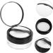 WOONEKY 2pcs Elastic Mesh Loose Powder Box Portable Powder Case Makeup Powder Case Mirror Brackets Abs Black - Buy Online on SooperMarket.com