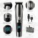 FYOBOT Men's Beard Trimmer Cordless Hair Clipper Waterproof Body Nose Ear Cutting Shaver USB Rechargeable LED Display - Buy Online on SooperMarket.com