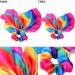 Rainbow Loop Hair Straps - 4 Pack Colorful Satin Hair Bands for Women & Girls | Large Rainbow Hair Ropes - Buy Online on SooperMarket.com