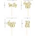 24 Pcs Glitter 60th Birthday Cupcake Toppers for Celebrating Sixty Years Old Birthday Party Decorations (Gold) - Buy Online on SooperMarket.com