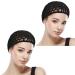 2 PCS Black Mesh Hair Net Caps for Women - Long Straight/Curl Wig Snood Wrap Bonnets with Bun Lift Strap - Ideal for Sleeping, Cooking, Ballet - Buy Online on SooperMarket.com