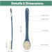 Exfoliating Body Brush Shower Back Scrubber Men Women Elderly - Long Handle Dark Blue - Buy Online on SooperMarket.com