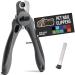 Gorilla Grip Professional Pet Nail Clippers and File, Stainless Steel, Safety Guard, Comfort Handle, Dog and Cat Trimmer for Claw Quick, Pets, Dogs and Cats Home Grooming Cutter Clipper Tool, Gray Large Gray